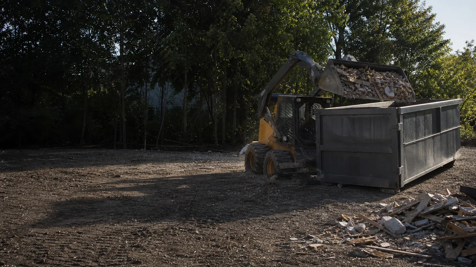 Demolition debris handling and organized site cleanup