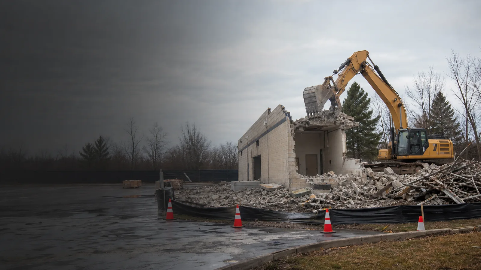 Demolition planning and structure removal at a Michigan property