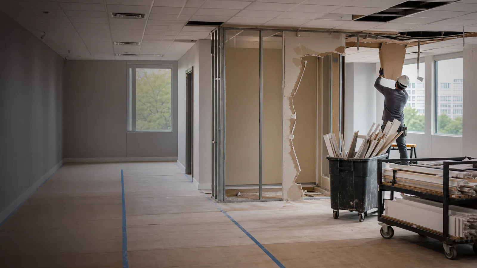 Interior and selective demolition around retained building areas