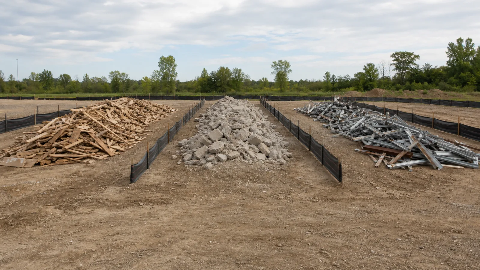 Ann Arbor demolition debris sorting and material separation
