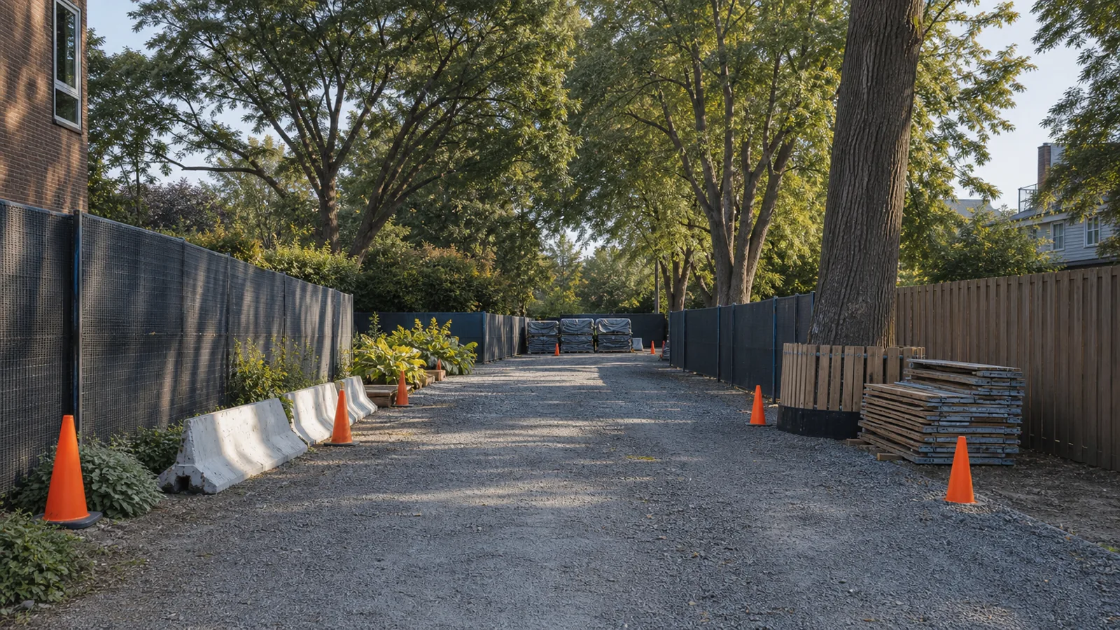 Ann Arbor demolition access and site coordination scene