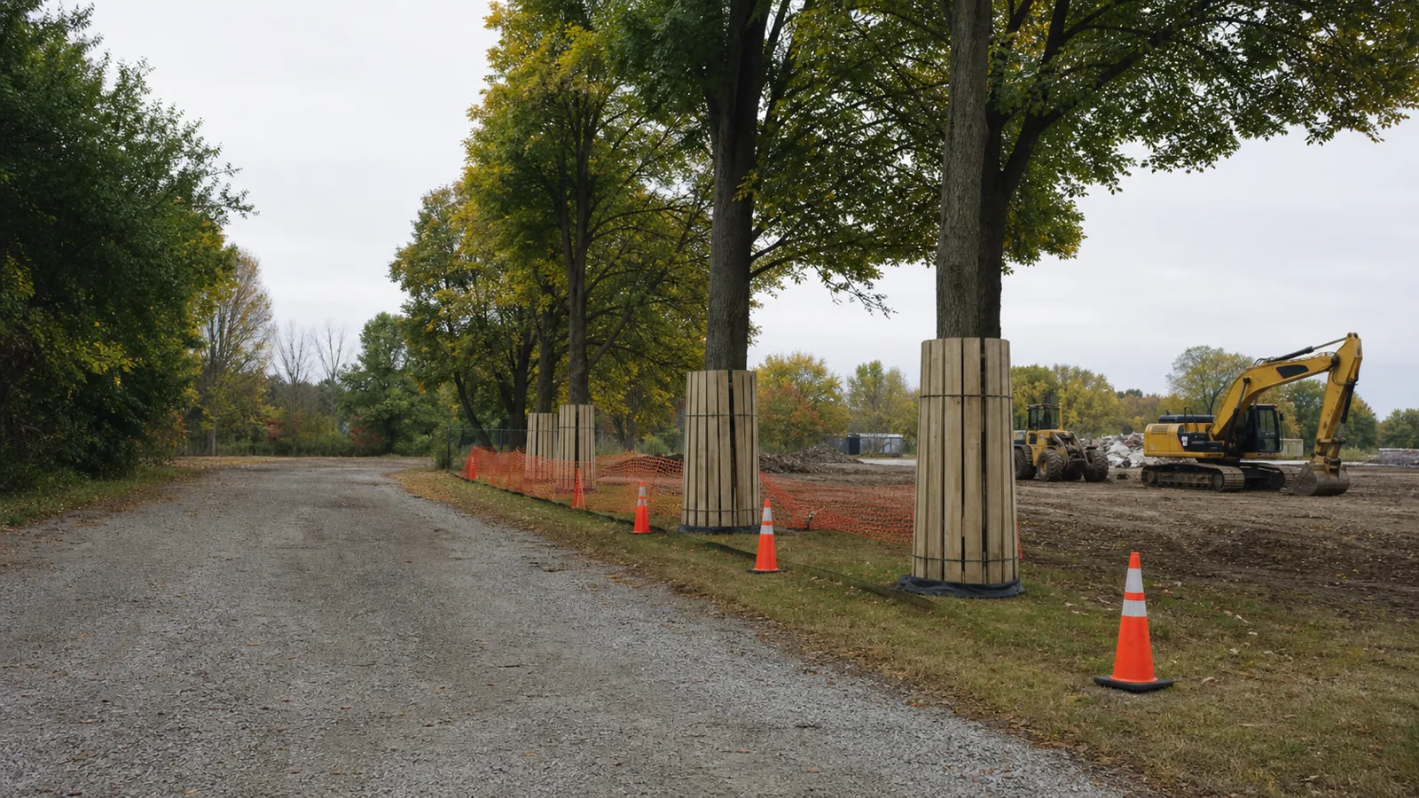 Belleville demolition access and utility coordination scene