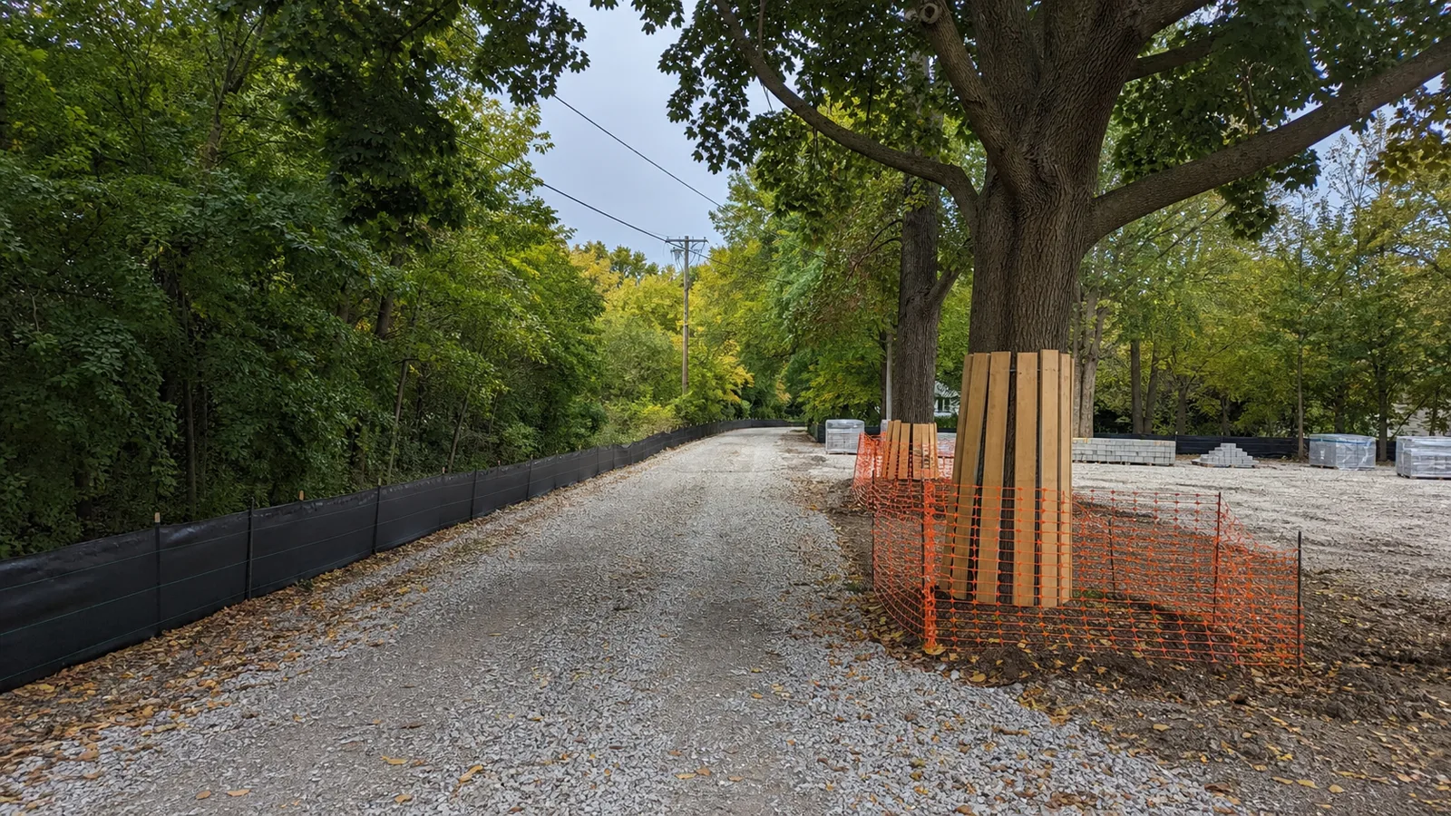 Van Buren Township demolition access and utility coordination scene