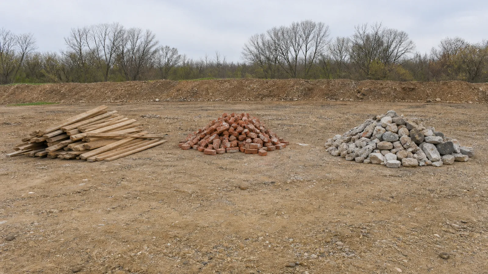 Ypsilanti demolition materials separated for organized staging